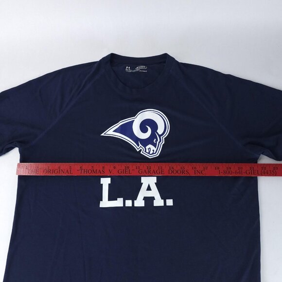 Los Angeles Rams Shirt Mens Medium Blue NFL Football HeatGear Combine Authentic - Picture 5 of 8